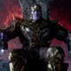A gauntletless Thanos as seen in the first Guardians of the Galaxy.